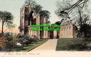 R511164 351.  St.  Marys Abbey York.  Looking East.  H.  Graham Glen Wortley.  Leeds