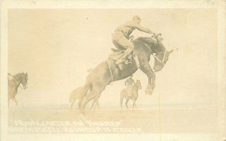 Cowboy Rodeo North Platte Nebraska 1920s Rppc Photo Postcard 20 - 13966