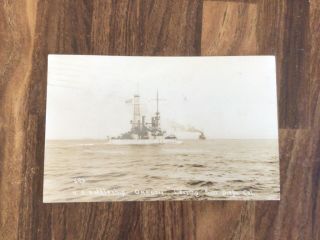 Rppc U.  S.  Battleship Oregon Leaving San Diego Harbor