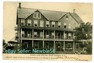 South Fallsburg Ny - Holoffs Lake Side Inn - Postcard Catskills Sullivan County