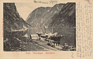 Gudvangen NÆrofjord Sogn Norge Norway - H Abel 109 Photo Postcard 1908