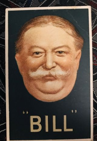 Antique President William H.  Taft “bill” Postcard Head Painting