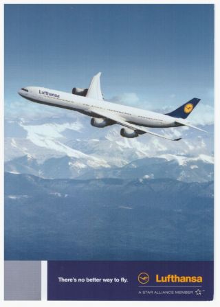 Airline Issued Postcard - Lufthansa (germany) Airbus A340 - 600,  2006 Set 3 Of 7