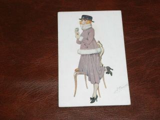Suzanne Meunier Art Nouveau Glamour Postcard - Vin Du Rhin.