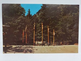 1960s Boy Scout Bsa Camp Pepperdine Lake Arrowhead California Postcard Vintage