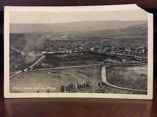 Rppc 1920s Aerial View Thermopolis,  Wyoming By Lindstad Studio Z3