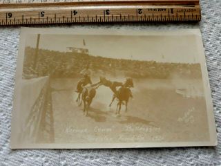 Historic 1925 Pendleton Oregon Round Up Rodeo Real Photo Postcard Rppc