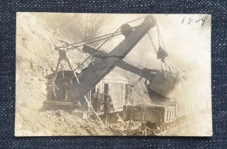 A Great Rppc,  Wv Estate Find,  1909,  Steam Shovel Loading Overburden/coal