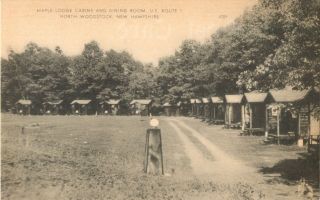 A View Of The Maple Lodge Cabins,  U.  S.  1,  North Woodstock,  Hampshire Nh 1951