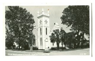 Rppc - First Methodist Church - Apalachicola,  Fl - Near - Real Photo Pc - - Y