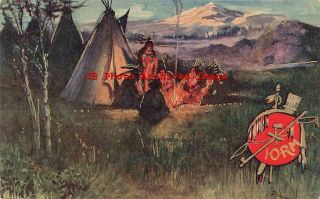 Native Americana,  Improved Order Of Red Men,  Iorm,  Sitting Around Fire,  Tee Pee