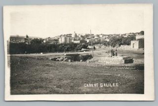 Cana Of Galilee Rppc Antique Palestine Photo Postcard 1920s