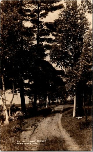 At The Tilden Resort Eagle River Wisconsin Silver Print Rppc