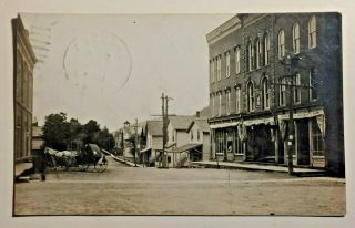 Main Street In Spencer,  Ny - Real Photo Postcard Posted 1910 Rppc