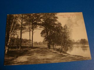 Lagoon Drive Brightwaters Bayshore Li Ny Real Photo Postcard Posted 1910