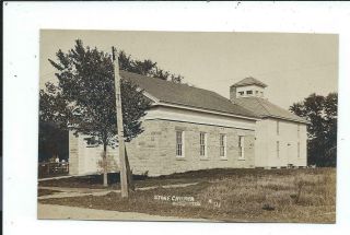 Real Photo Postcard Post Card Oregon Illinois Ill Il Stone Church