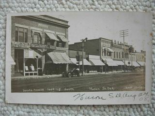 Rppc - Huron Sd - 1908 Street - Auto - Stores - South Dakota - Real Photo - Beadle County