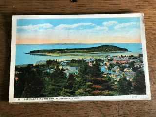 Bar Island And The Bar Bar Harbor Maine Postcard
