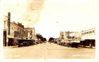 Smithville Texas Main Street 1943 Real Photo Pc Laredo Air Force Base Mail