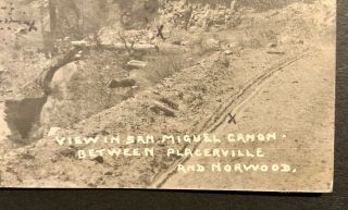Antique 1910’s San Miguel Canyon,  Placerville & Norwood,  CO View RPPC Postcard 2