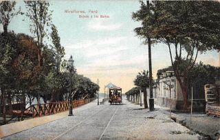 Miraflores,  Lima,  Peru,  Trolley At The Baths,  Polack - Schneider Pub 1907 - 20