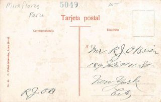 MIRAFLORES,  LIMA,  PERU,  TROLLEY AT THE BATHS,  POLACK - SCHNEIDER PUB 1907 - 20 2