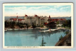 Mohonk Lake Ny,  Mountain House Resort,  Hudson Valley,  Vintage York Postcard