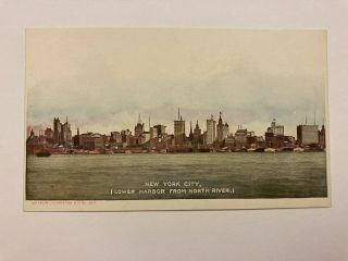 Arthur Livingston Postcard 364 - York City Lower Harbor From North River Nyc