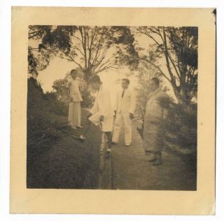 1930s Straits Chinese Peranakan Nonya Family Baju Panjang At Penang Hill R Photo