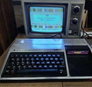 Texas Instruments Ti - 99/4a Home Computer - With Parsec -,  Great