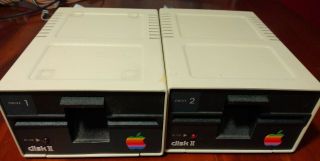 2 Vintage Apple Ii Floppy Disk Drives Disk I Disk Ii