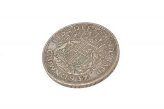 An Antique Art Deco C1937 500 Grade Fine Silver George Vi Crown Coin 078