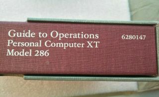 Ibm 5162 Guide To Operations Personal Computer Xt Model 286 6280147 1st Edition