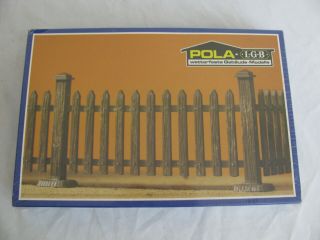 Vintage Pola Lgb G Scale Garden Fence 6 Sections W/ Posts & Gate 120 Cm 954 Nos