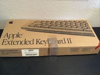 Apple Extended Keyboard Ii Adb Factory Box Vintage M0312 M3501 No Cord