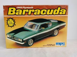 Mpc Ertl 1969 Plymouth Barracuda Plastic Model Kit 1:25,  Open Box 14573