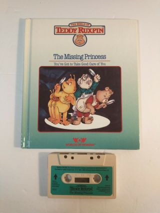 Vintage Teddy Ruxpin The Missing Princess Book & Cassette Wow Loose