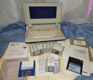Tandy 1400 Hd Model 25 - 3505 Portable Personal Computer Vintage With Dos & More