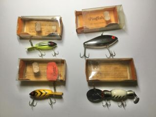 4 Bomber Lures,  With Papers,  All Plastic