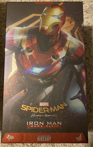2017 Hot Toys Iron Man Mark 47 Xlvii 1:6 Diecast Spider - Man Homecoming Marvel