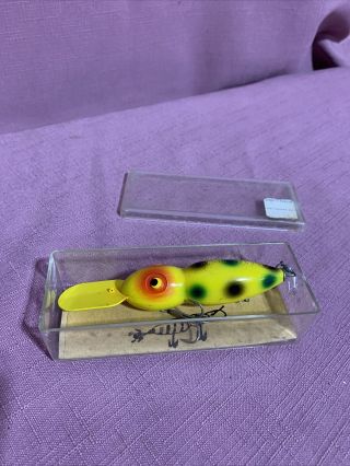 Martin’s Lizzard Fishing Lure Vintage Yellow Orange Green G