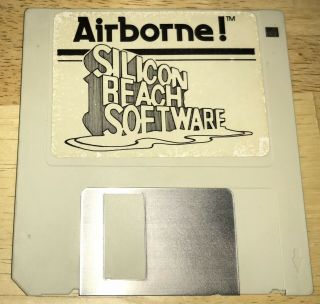 Airborne Game 1984 Apple Macintosh 128k M0001 Mac By Silicon Beach Rare