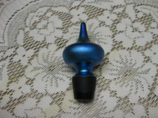 Antique Vintage Steuben Blue Aurene Art Glass Cruet Bottle Stopper Only
