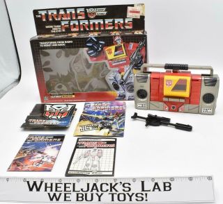 Blaster Nr Figure Mib 100 Complete 1985 Vintage Hasbro G1 Transformers