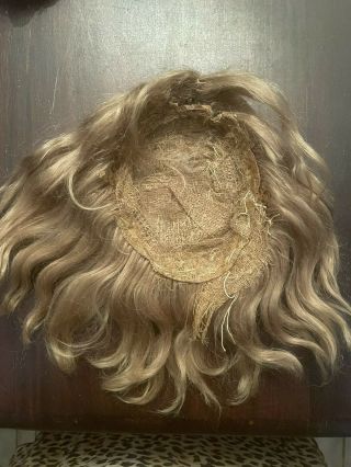 Antique Blonde Mohair Doll Wig Size 13 - 14 for Bisque Head Doll 2