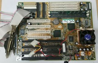Intel Triton Socket 7 Motherboard,  Intel Pentium 166 Cpu 128mb Ram Mc3a