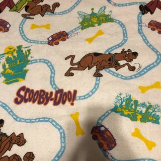 Vintage Scooby Doo 100 Polyester Blanket Roadmap 1999 74” x 90” made in USA 2