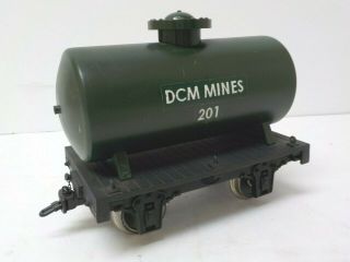 Hartland (hlw) Dcm Mines Mini Tank Car With Metal Wheels G Scale