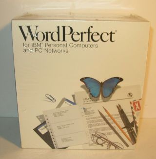 Vintage Nos Word Perfect 5.  1 For Ibm Pc 5 1/4 " Diskettes