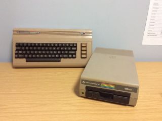 Commodore 1541 5.  25 " Floppy Disk Drive And Commodore 64